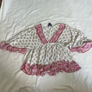 Angie boho floral flowy top